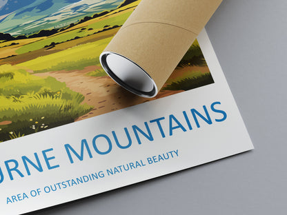 Mourne Mountains Travel Print Wall Art Mourne Mountains Wall Hanging Home Decor Mourne Mountains Gift Art Lovers Wall Art AONB Print