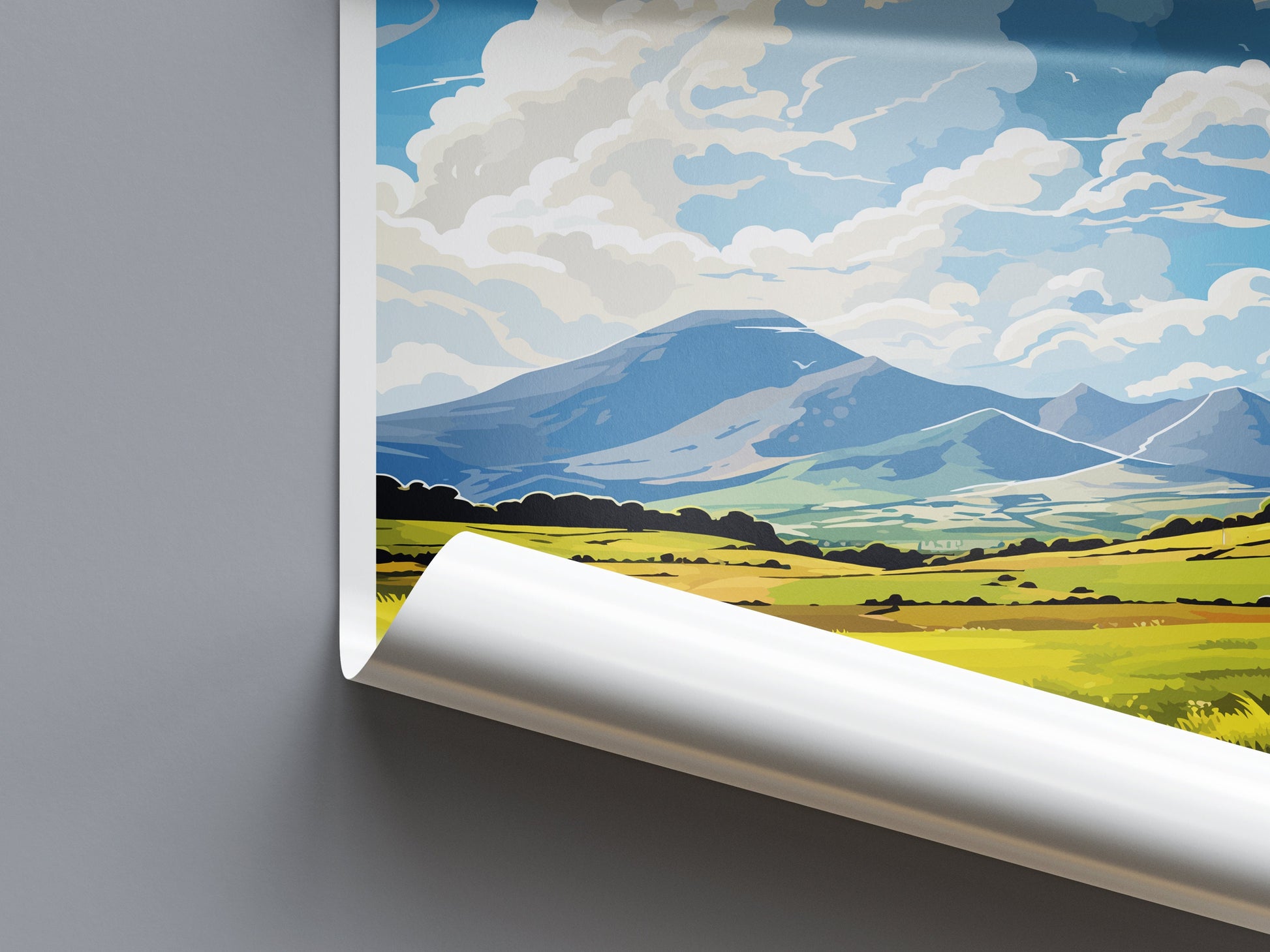 Mourne Mountains Travel Print Wall Art Mourne Mountains Wall Hanging Home Decor Mourne Mountains Gift Art Lovers Wall Art AONB Print