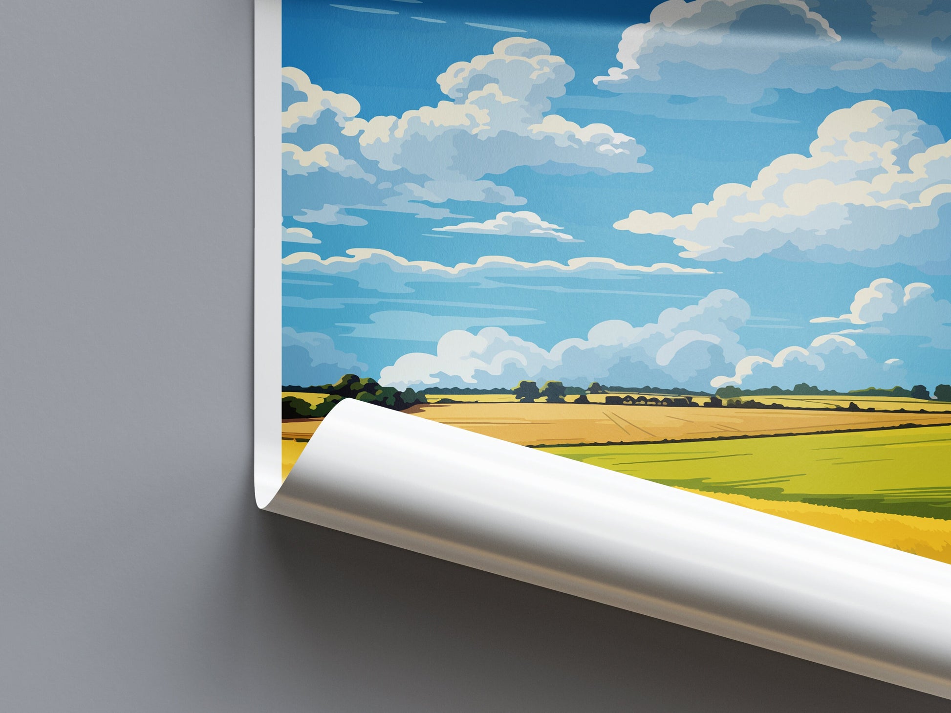 Lincolnshire Wolds Travel Print Wall Art Lincolnshire Wolds Wall Hanging Home Decor Lincolnshire Wolds Gift Art Lovers Wall Art AONB Print