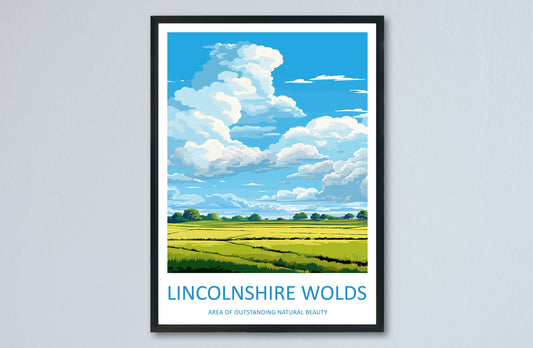 Lincolnshire Wolds Travel Print Wall Art Lincolnshire Wolds Wall Hanging Home Decor Lincolnshire Wolds Gift Art Lovers Wall Art AONB Print