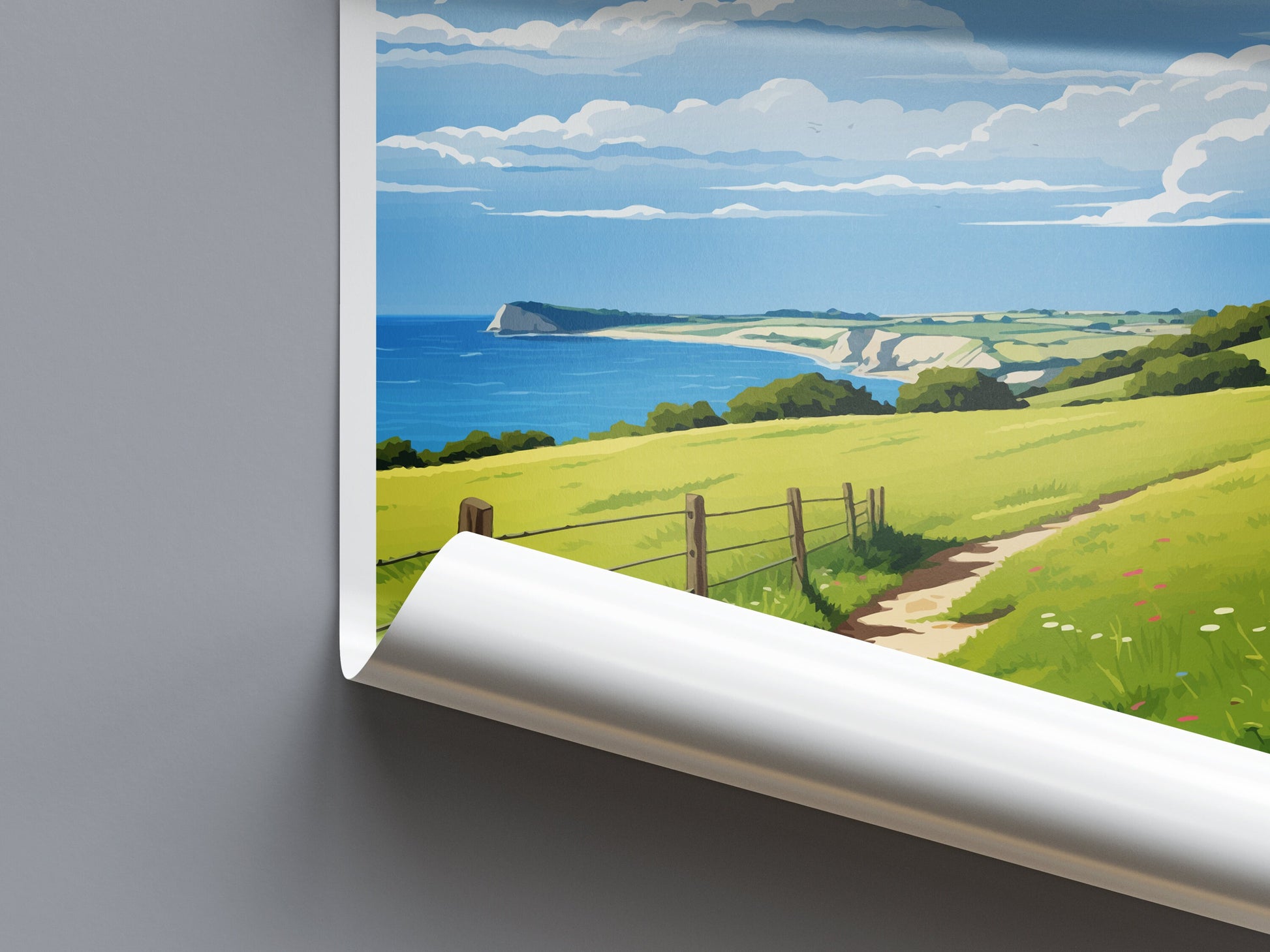 Isle Of Wight Travel Print Wall Art Isle Of Wight Wall Hanging Home Decor Isle Of Wight Gift Art Lovers Wall Art AONB Print