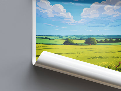 Howardian Hills Travel Print Wall Art Howardian Hills Wall Hanging Home Decor Howardian Hills Gift Art Lovers Wall Art AONB Print