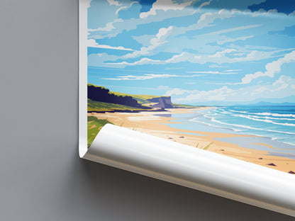 Gower Peninsula Travel Print Wall Art Gower Peninsula Wall Hanging Home Decor Gower Peninsula Gift Art Lovers Wall Art AONB Print