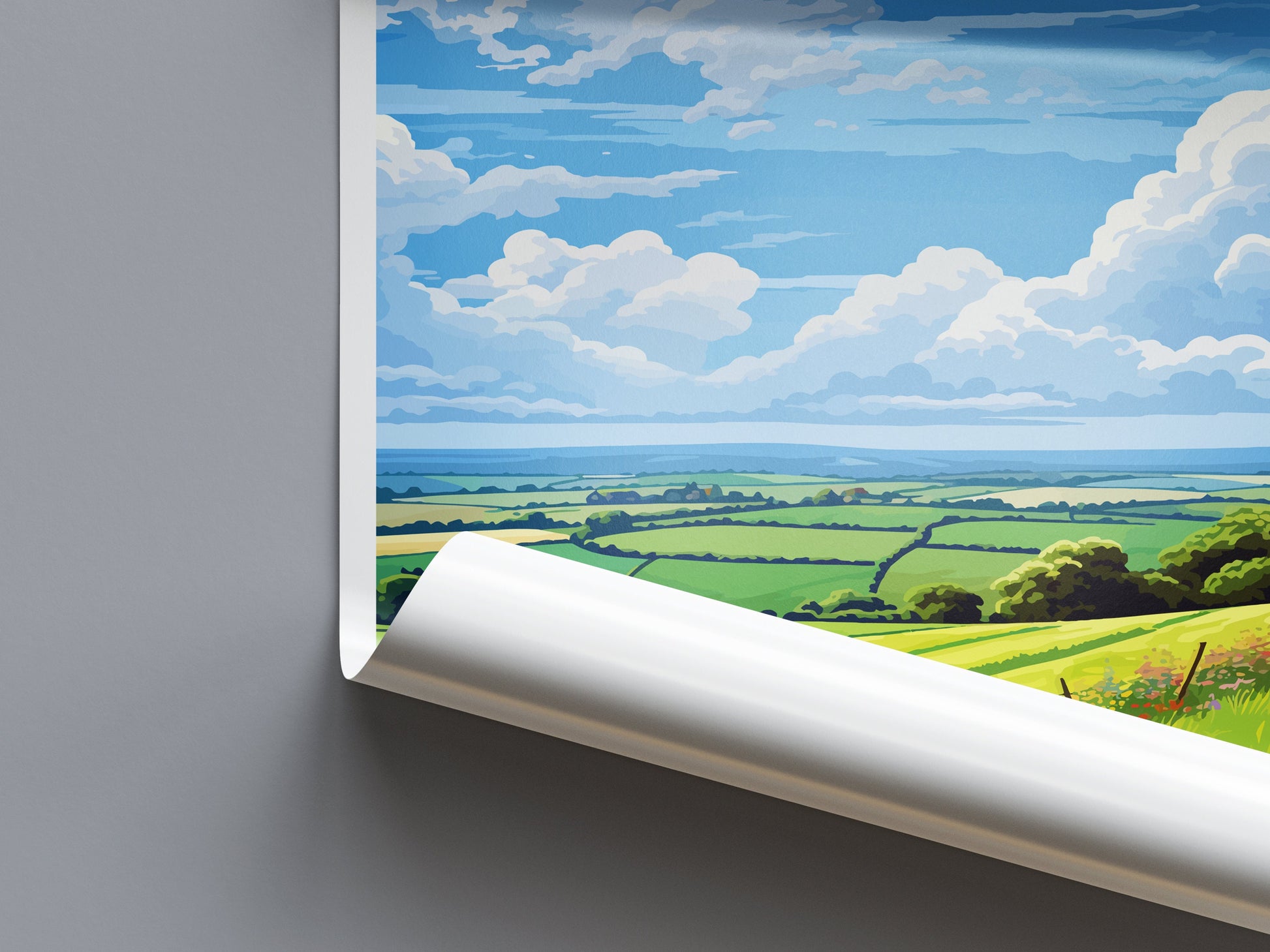 East Devon Travel Print Wall Art East Devon Wall Hanging Home Decor East Devon Gift Art Lovers Wall Art AONB Print