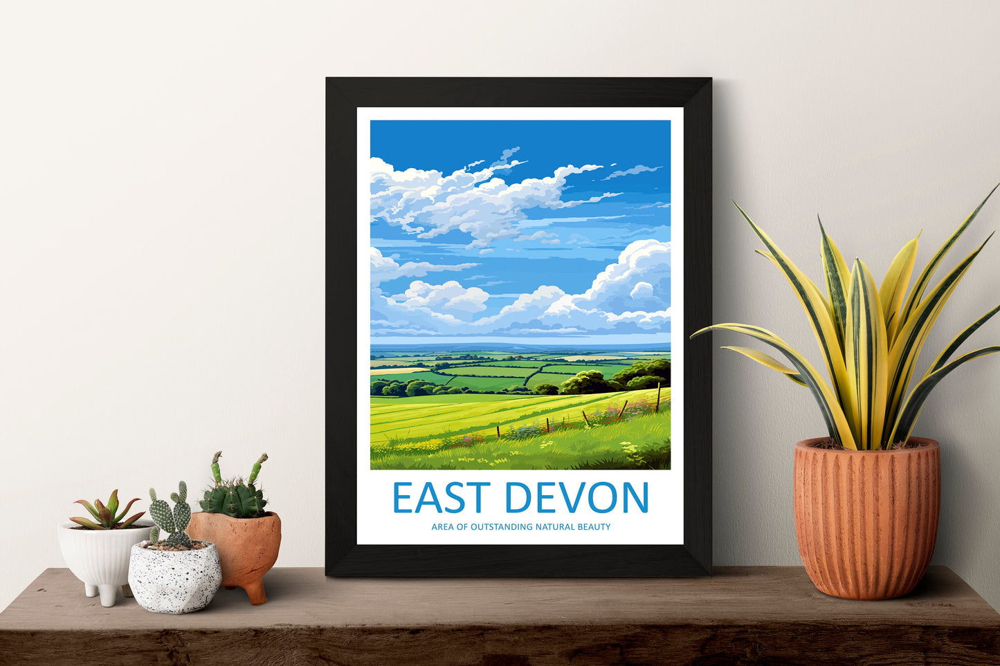 East Devon Travel Print Wall Art East Devon Wall Hanging Home Decor East Devon Gift Art Lovers Wall Art AONB Print