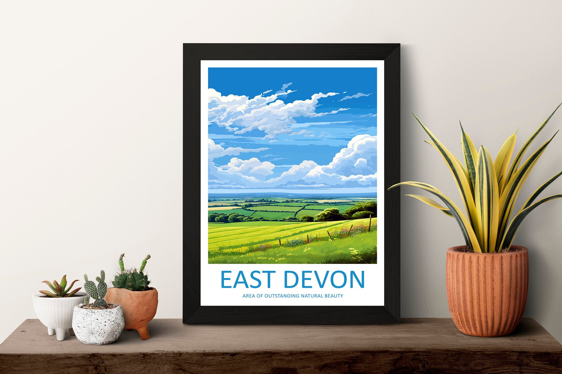 East Devon Travel Print Wall Art East Devon Wall Hanging Home Decor East Devon Gift Art Lovers Wall Art AONB Print