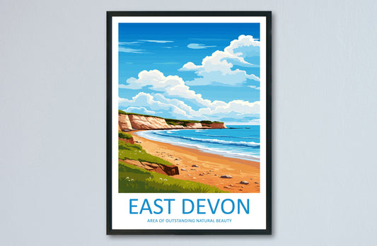 East Devon Travel Print Wall Art East Devon Wall Hanging Home Decor East Devon Gift Art Lovers Wall Art AONB Print
