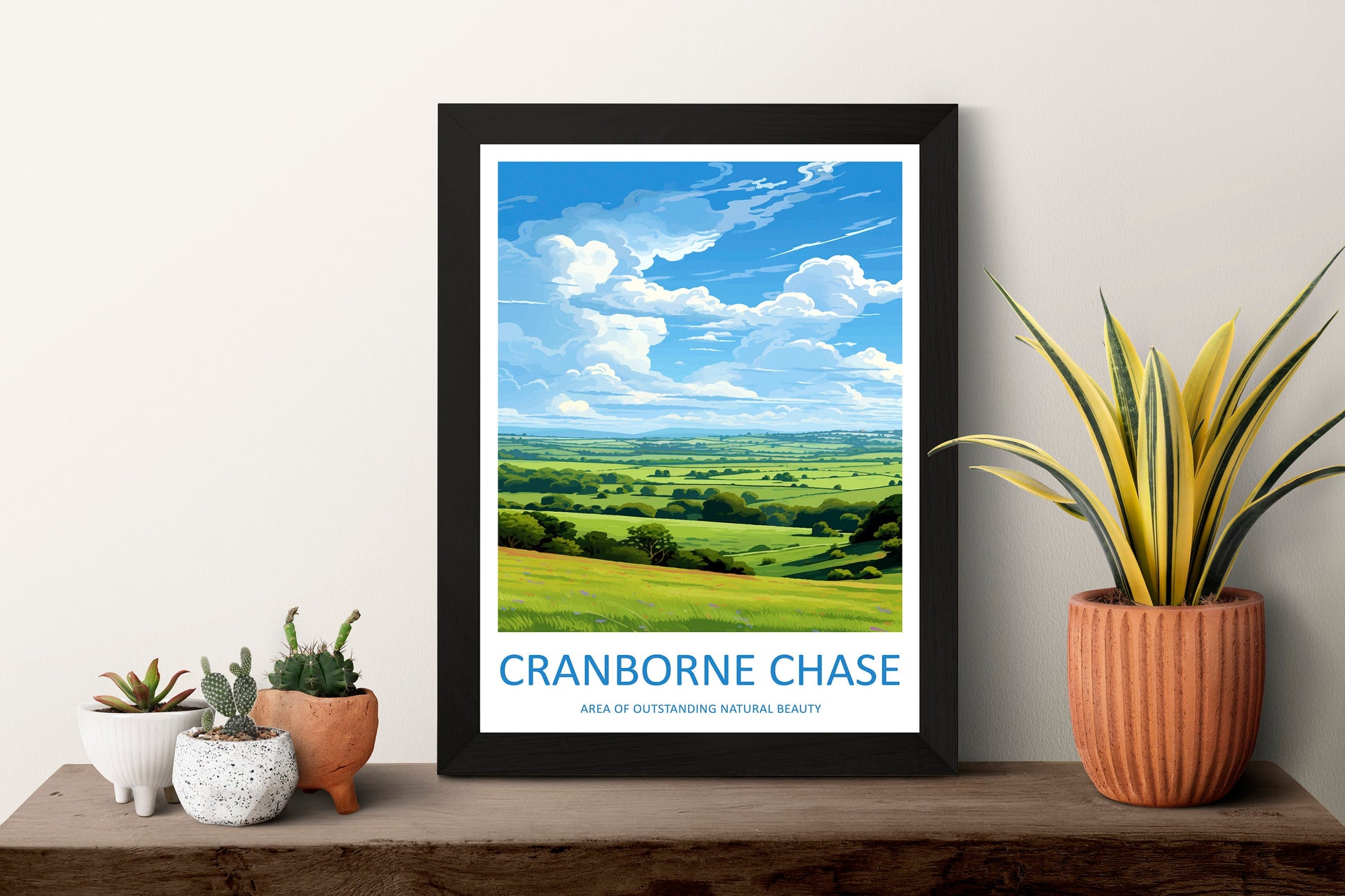 Cranborne Chase Travel Print Wall Art Cranborne Chase Wall Hanging Home Decor Cranborne Chase Gift Art Lovers Wall Art AONB Print