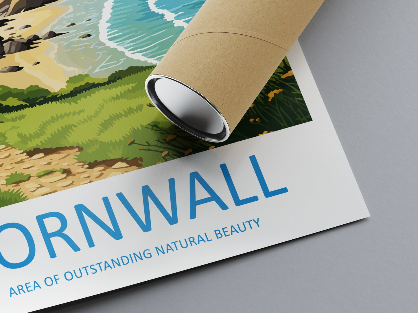 Cornwall Travel Print Wall Art Cornwall Wall Hanging Home Decor Cornwall Gift Art Lovers Wall Art AONB Print