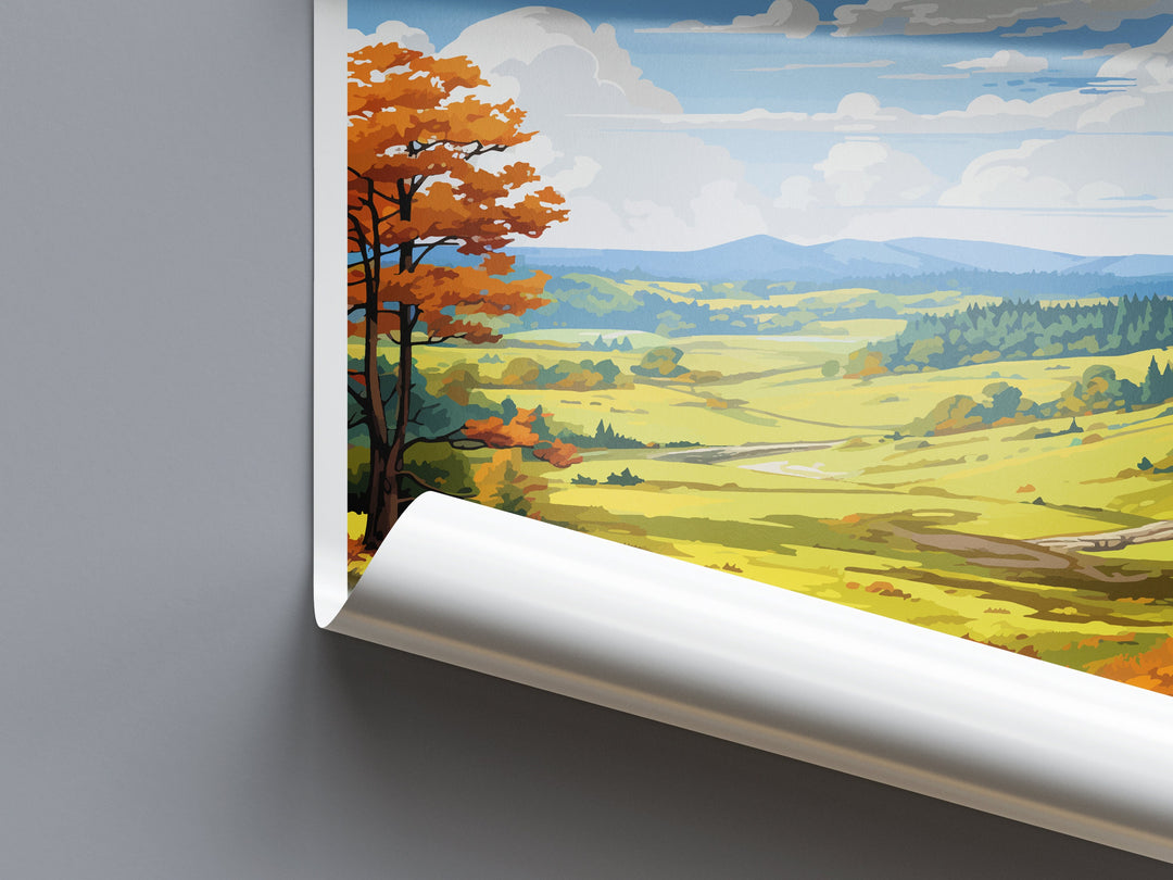 Clwydian Range and Dee Valley Travel Print Wall Art Clwydian Range and Dee Valley Wall Hanging Home Decor Clwydian Range and Dee Valley AONB