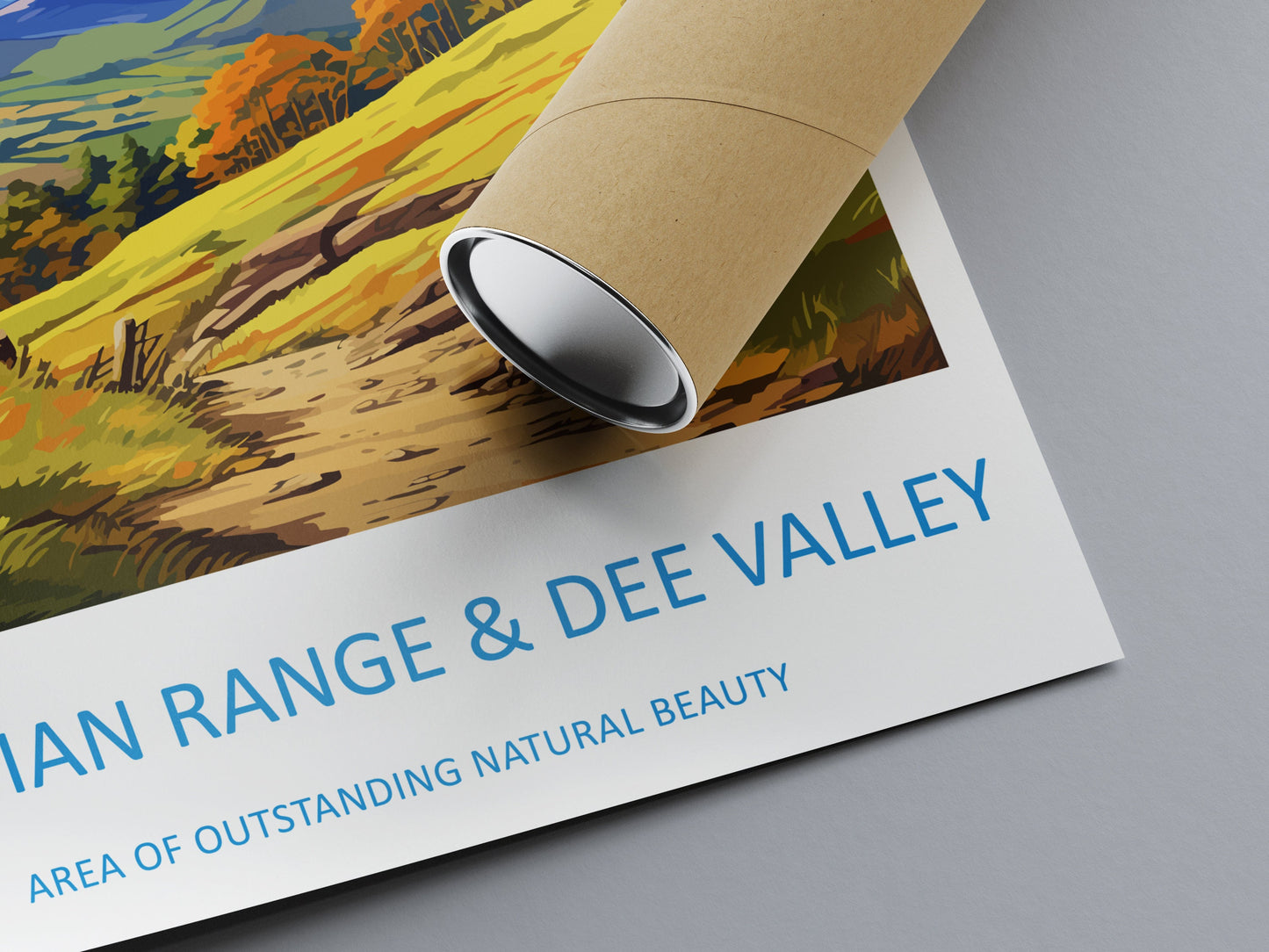 Clwydian Range and Dee Valley Travel Print Wall Art Clwydian Range and Dee Valley Wall Hanging Home Decor Clwydian Range and Dee Valley AONB