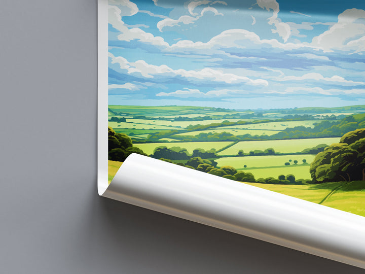 Cranborne Chase Travel Print Wall Art Cranborne Chase Wall Hanging Home Decor Cranborne Chase Gift Art Lovers Wall Art AONB Print