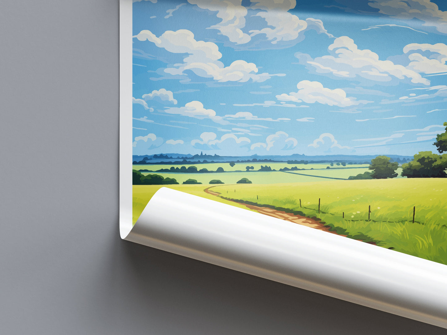 Chilterns Travel Print Wall Art Chilterns Wall Hanging Home Decor Chilterns Gift Art Lovers Wall Art AONB Print