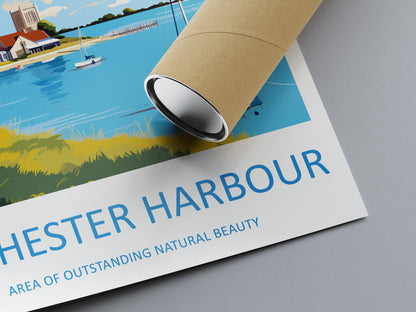 Chichester Harbor Travel Print Wall Art Chichester Harbor Wall Hanging Home Decor Chichester Harbor Gift Art Lovers Wall Art AONB Print
