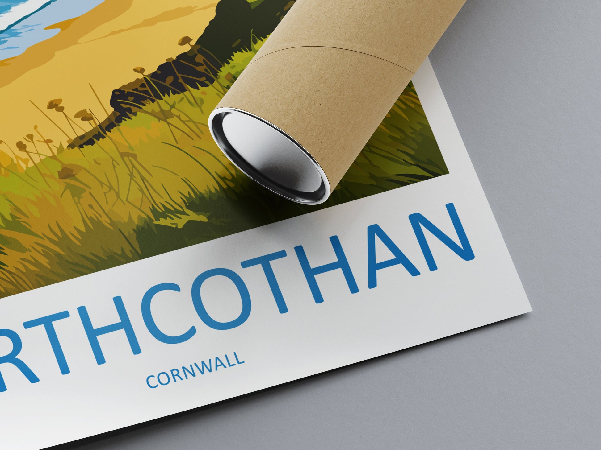 Porthcothan Travel Print Wall Art Porthcothan Wall Hanging Home Décor Porthcothan Gift Art Lovers Cornwall Art Porthcothan Gift