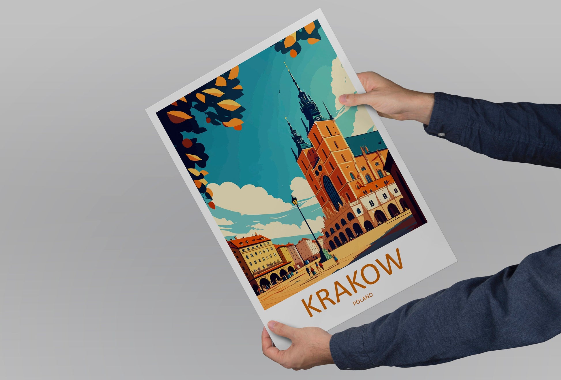 Krakow Travel Print Wall Art Krakow Wall Hanging Home Décor Krakow Gift Art Lovers Poland Art Lover Gift Krakow Travel Wall Art
