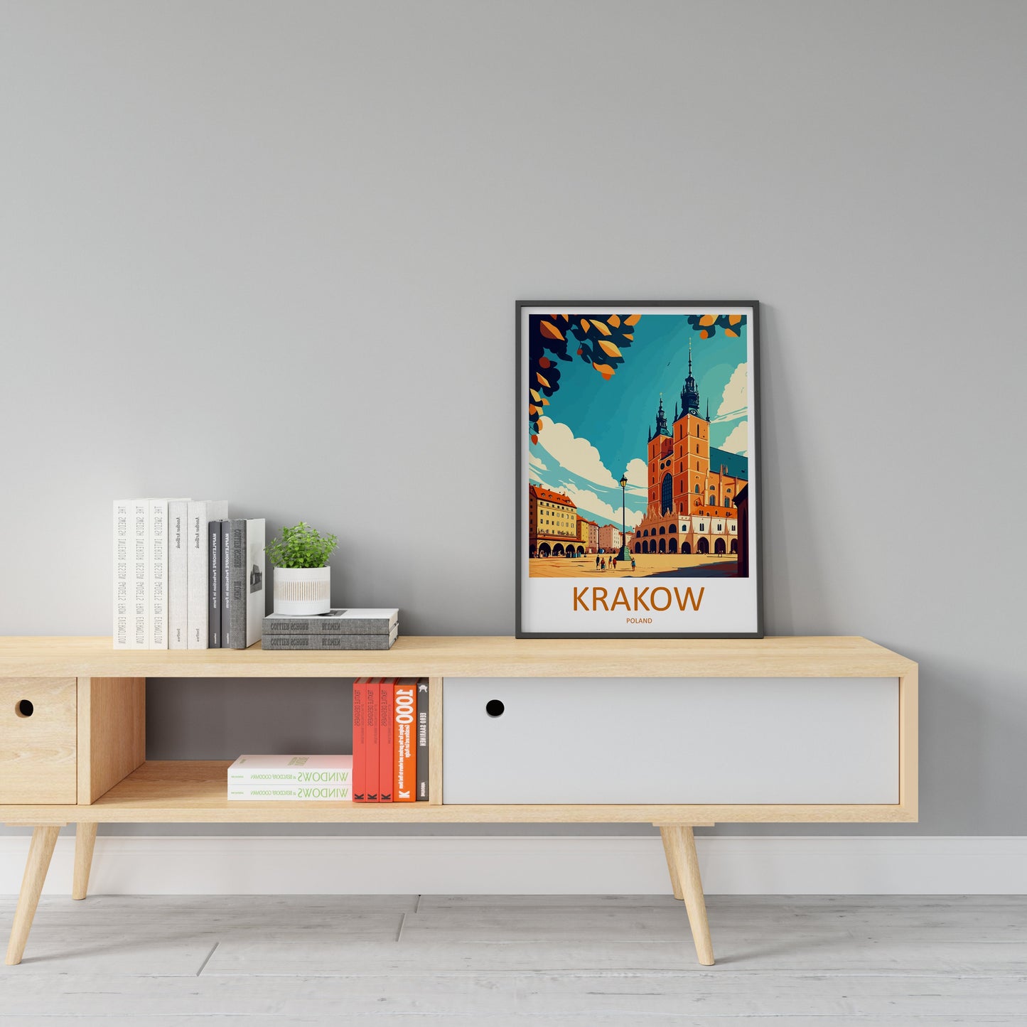 Krakow Travel Print Wall Art Krakow Wall Hanging Home Décor Krakow Gift Art Lovers Poland Art Lover Gift Krakow Travel Wall Art
