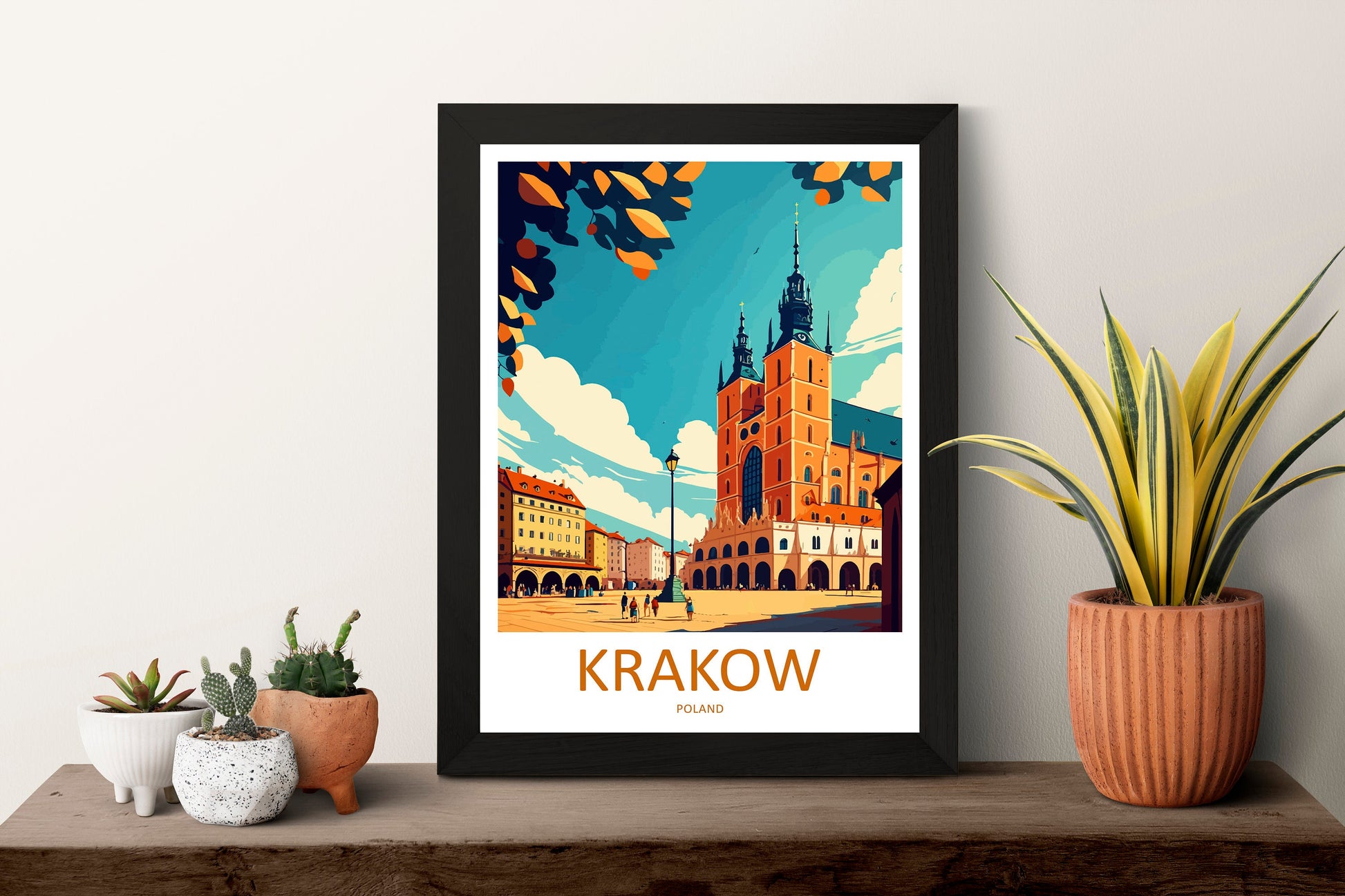 Krakow Travel Print Wall Art Krakow Wall Hanging Home Décor Krakow Gift Art Lovers Poland Art Lover Gift Krakow Travel Wall Art