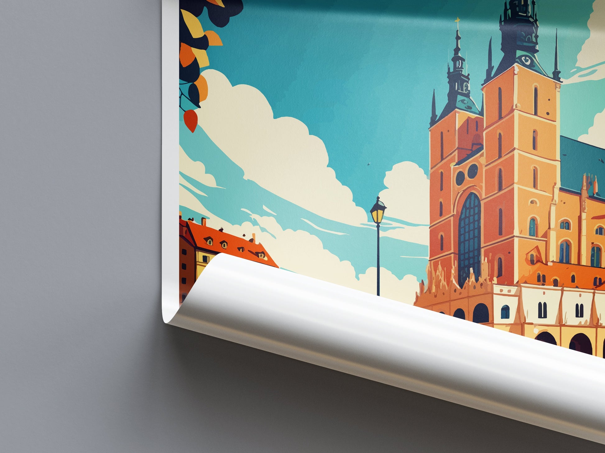 Krakow Travel Print Wall Art Krakow Wall Hanging Home Décor Krakow Gift Art Lovers Poland Art Lover Gift Krakow Travel Wall Art