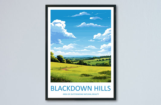Blackdown Hills Travel Print Wall Art Blackdown Hills Wall Hanging Home Decor Blackdown Hills Gift Art Lovers Wall Art AONB Print
