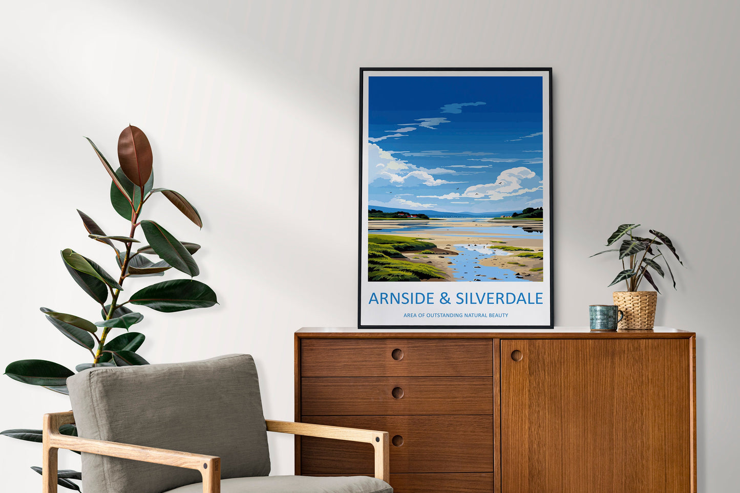 Arnside And Silverdale Travel Print Wall Art Arnside And Silverdale Wall Hanging Home Decor Arnside And Silverdale Gift Art Lovers AONB