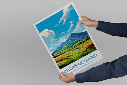 Mourne Mountains Travel Print Wall Art Mourne Mountains Wall Hanging Home Decor Mourne Mountains Gift Art Lovers Wall Art AONB Print