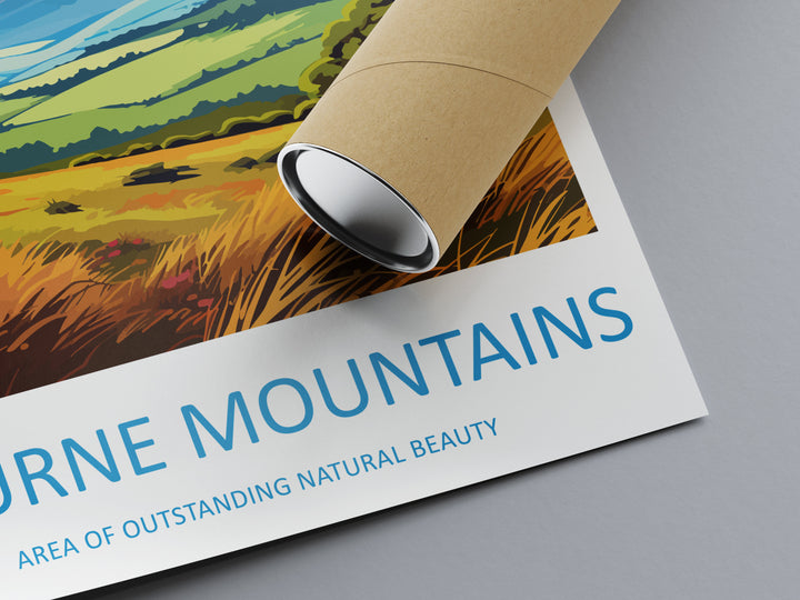 Mourne Mountains Travel Print Wall Art Mourne Mountains Wall Hanging Home Decor Mourne Mountains Gift Art Lovers Wall Art AONB Print