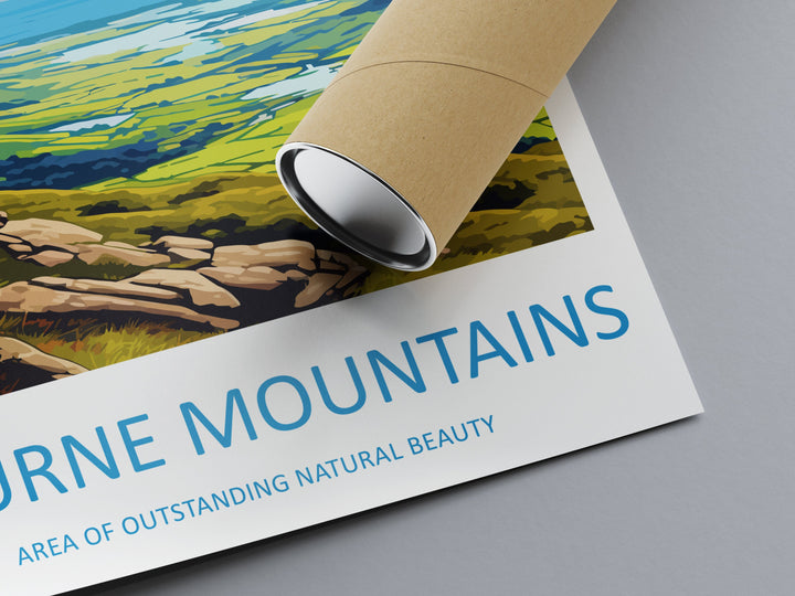 Mourne Mountains Travel Print Wall Art Mourne Mountains Wall Hanging Home Decor Mourne Mountains Gift Art Lovers Wall Art AONB Print