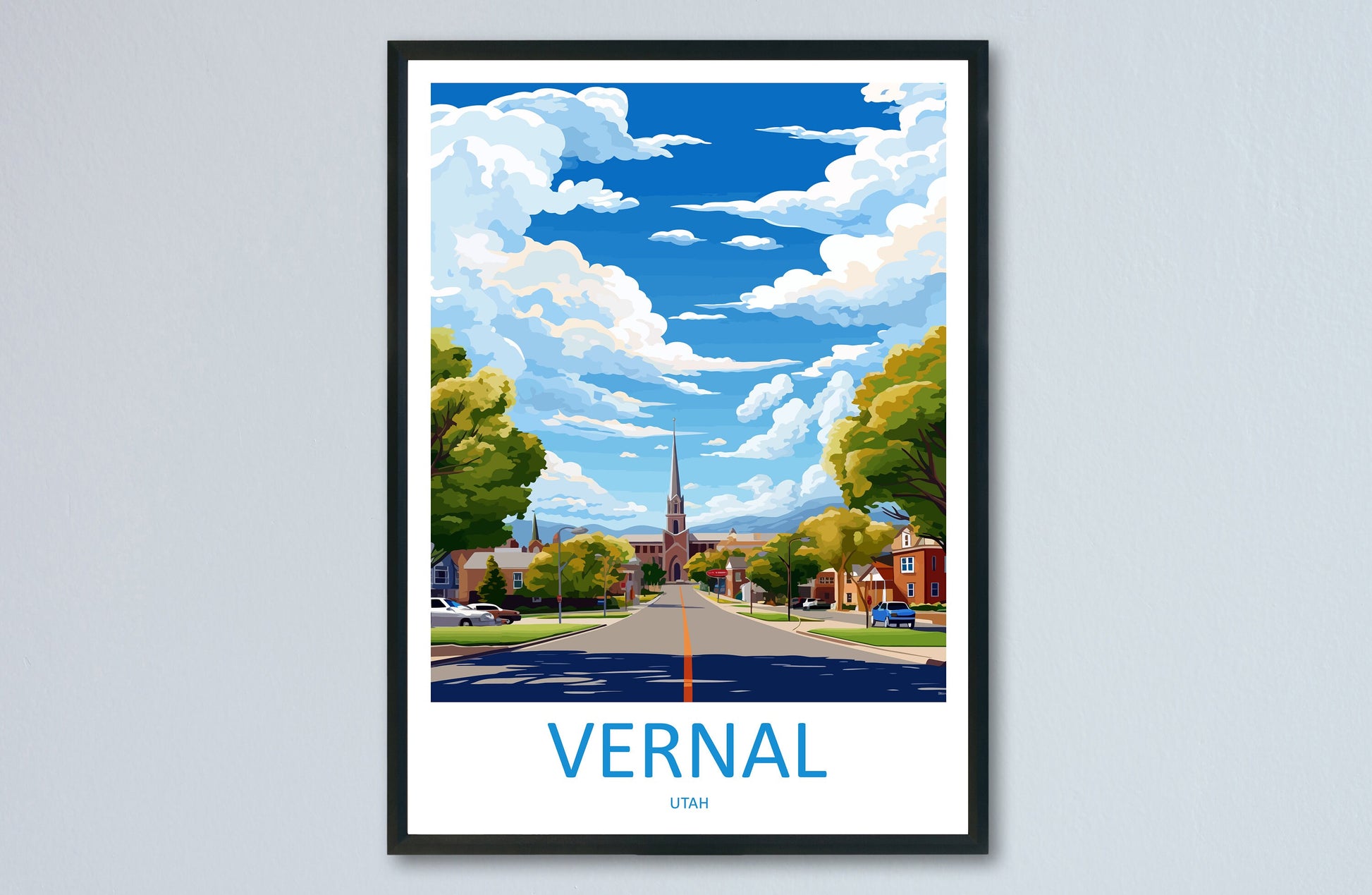 Vernal Travel Print Wall Art Vernal Wall Hanging Home Décor Vernal Gift Art Lovers Utah Art Lover Gift Travel Posters Wall Art