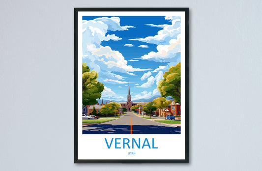 Vernal Travel Print Wall Art Vernal Wall Hanging Home Décor Vernal Gift Art Lovers Utah Art Lover Gift Travel Posters Wall Art