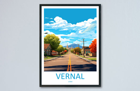 Vernal Travel Print Wall Art Vernal Wall Hanging Home Décor Vernal Gift Art Lovers Utah Art Lover Gift Travel Posters Wall Art