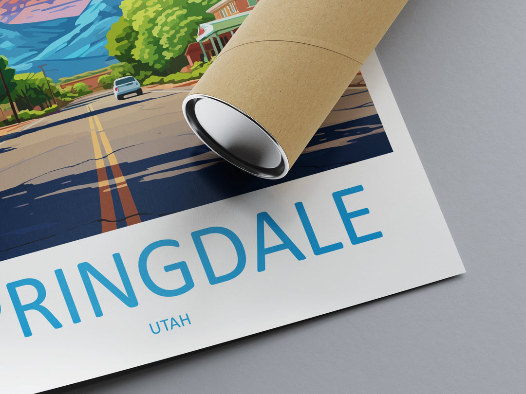 Springdale Travel Print Wall Art Springdale Wall Hanging Home Décor Springdale Gift Art Lovers Utah Art Lover Gift Travel Posters Wall Art
