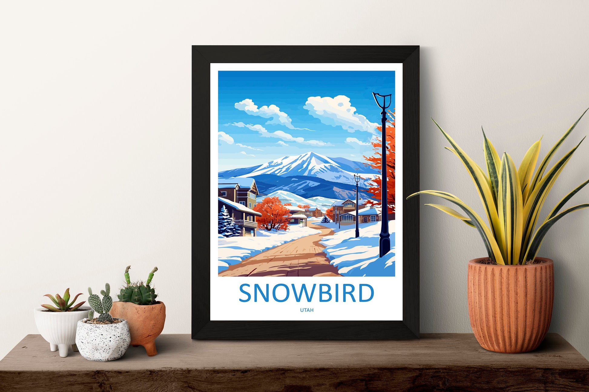 Snowbird Travel Print Wall Art Snowbird Wall Hanging Home Décor Snowbird Gift Art Lovers Utah Art Lover Gift Travel Posters Wall Art