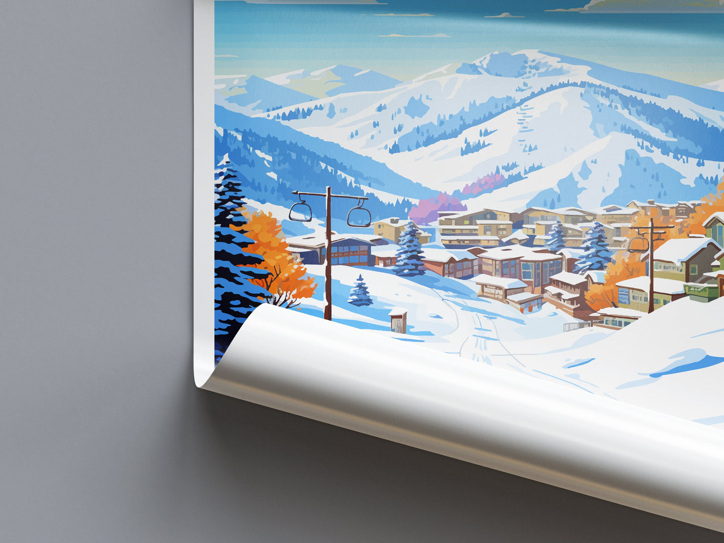 Snowbird Travel Print Wall Art Snowbird Wall Hanging Home Décor Snowbird Gift Art Lovers Utah Art Lover Gift Travel Posters Wall Art