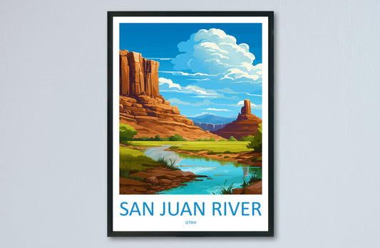 San Juan River Travel Print Wall Art San Juan River Wall Hanging Home Décor San Juan River Gift Art Lovers Utah Art Lover Gift Travel Poster