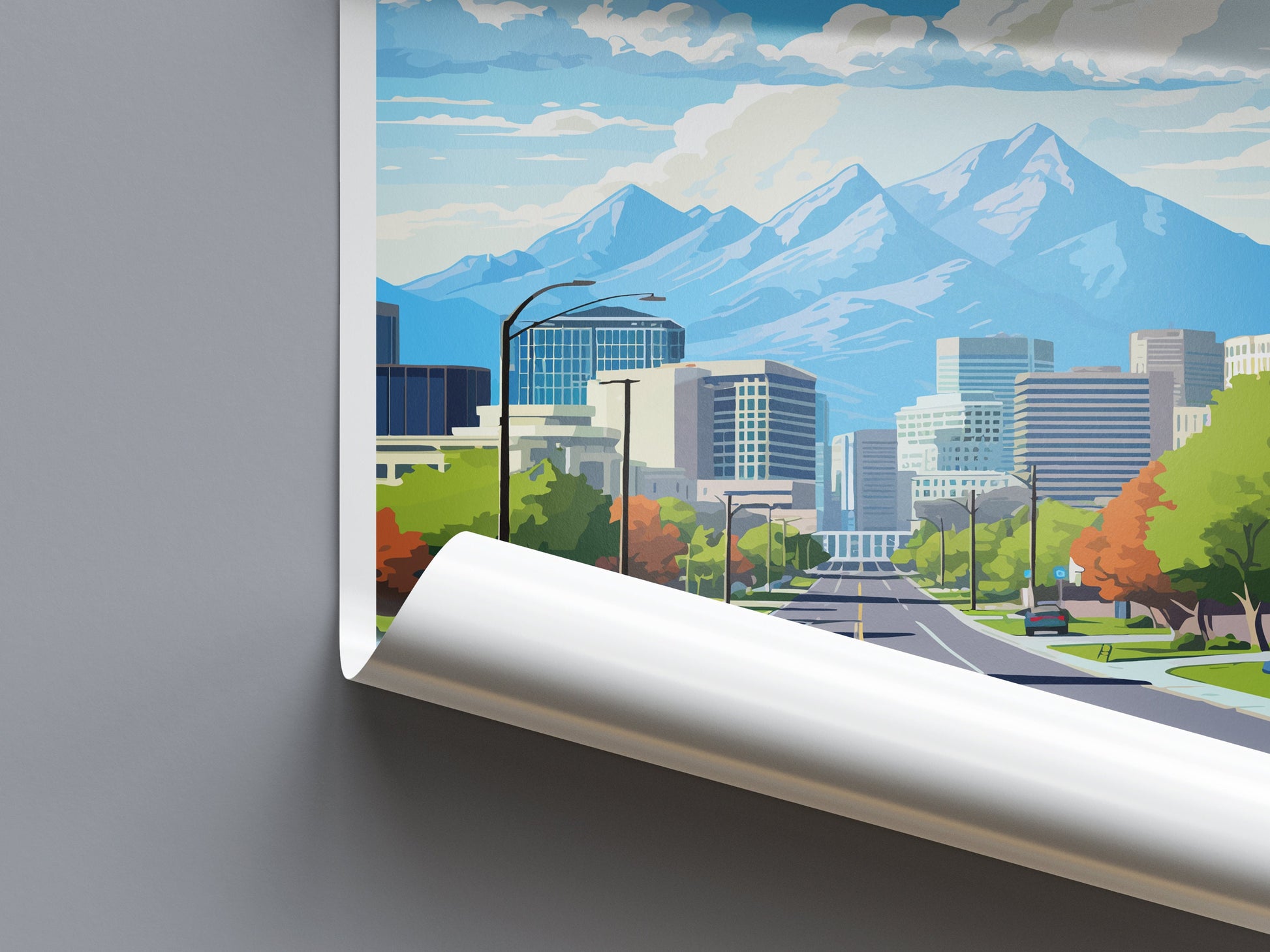 Salt Lake City Travel Print Wall Art Salt Lake City Wall Hanging Home Décor Salt Lake City Gift Art Lovers Utah Art Lover Gift Travel Poster