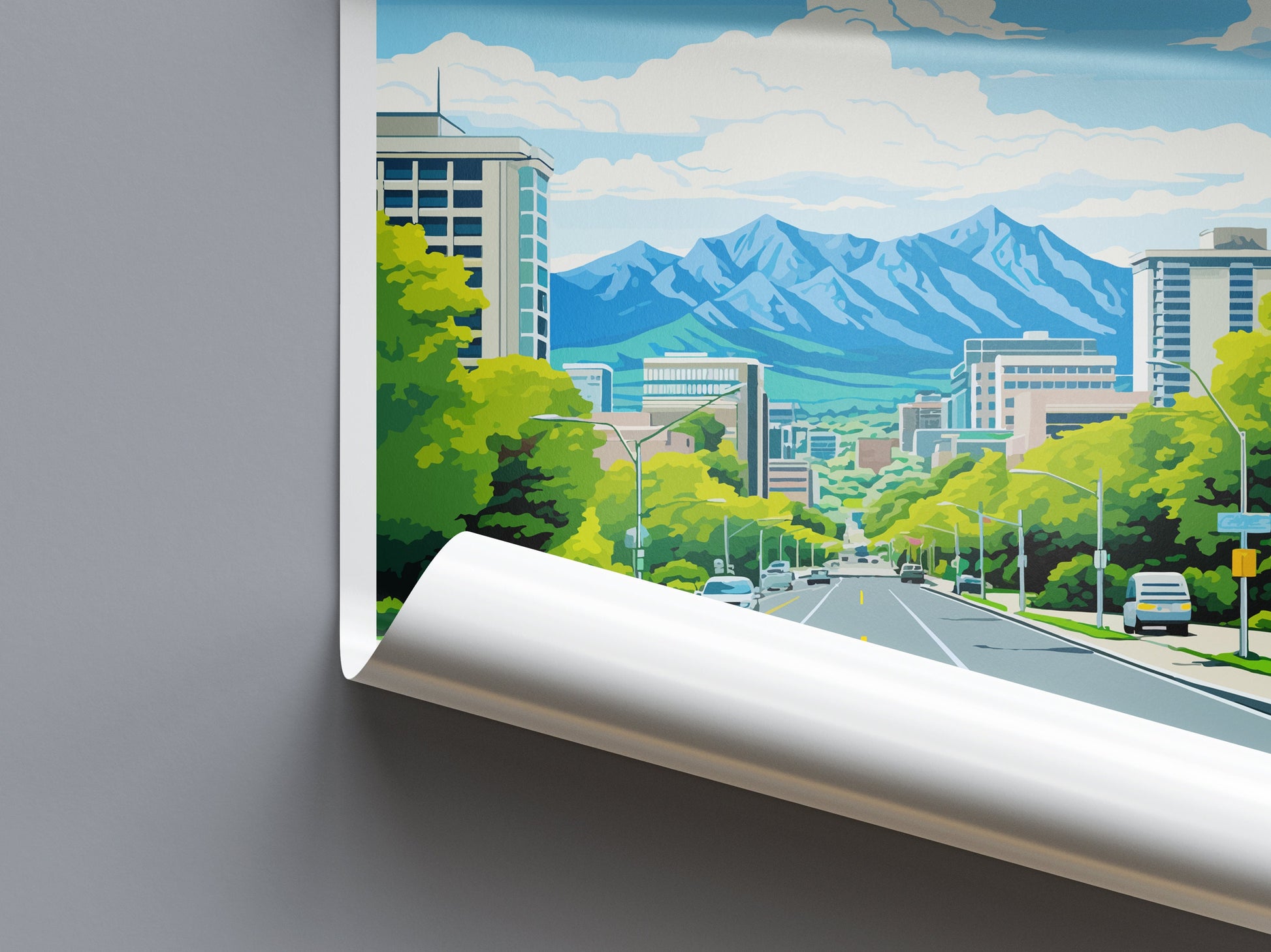Salt Lake City Travel Print Wall Art Salt Lake City Wall Hanging Home Décor Salt Lake City Gift Art Lovers Utah Art Lover Gift Travel Poster