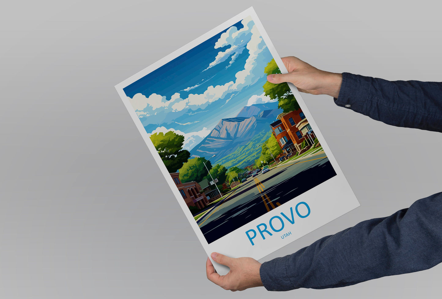 Provo Travel Print Wall Art Provo Wall Hanging Home Décor Provo Gift Art Lovers Utah Art Lover Gift Travel Poster