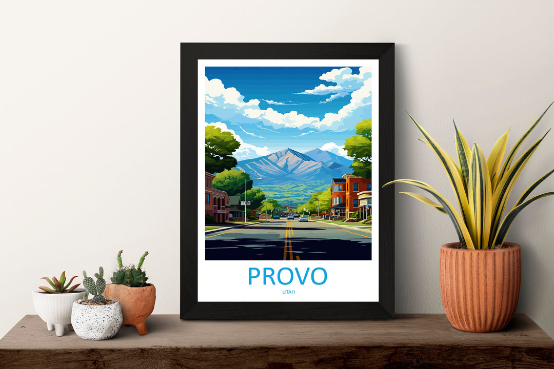 Provo Travel Print Wall Art Provo Wall Hanging Home Décor Provo Gift Art Lovers Utah Art Lover Gift Travel Poster