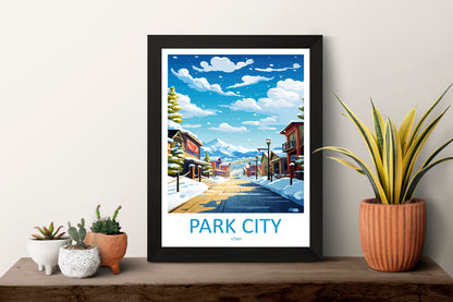 Park City Travel Print Wall Art Park City Wall Hanging Home Décor Park City Gift Art Lovers Utah Art Lover Gift Travel Poster