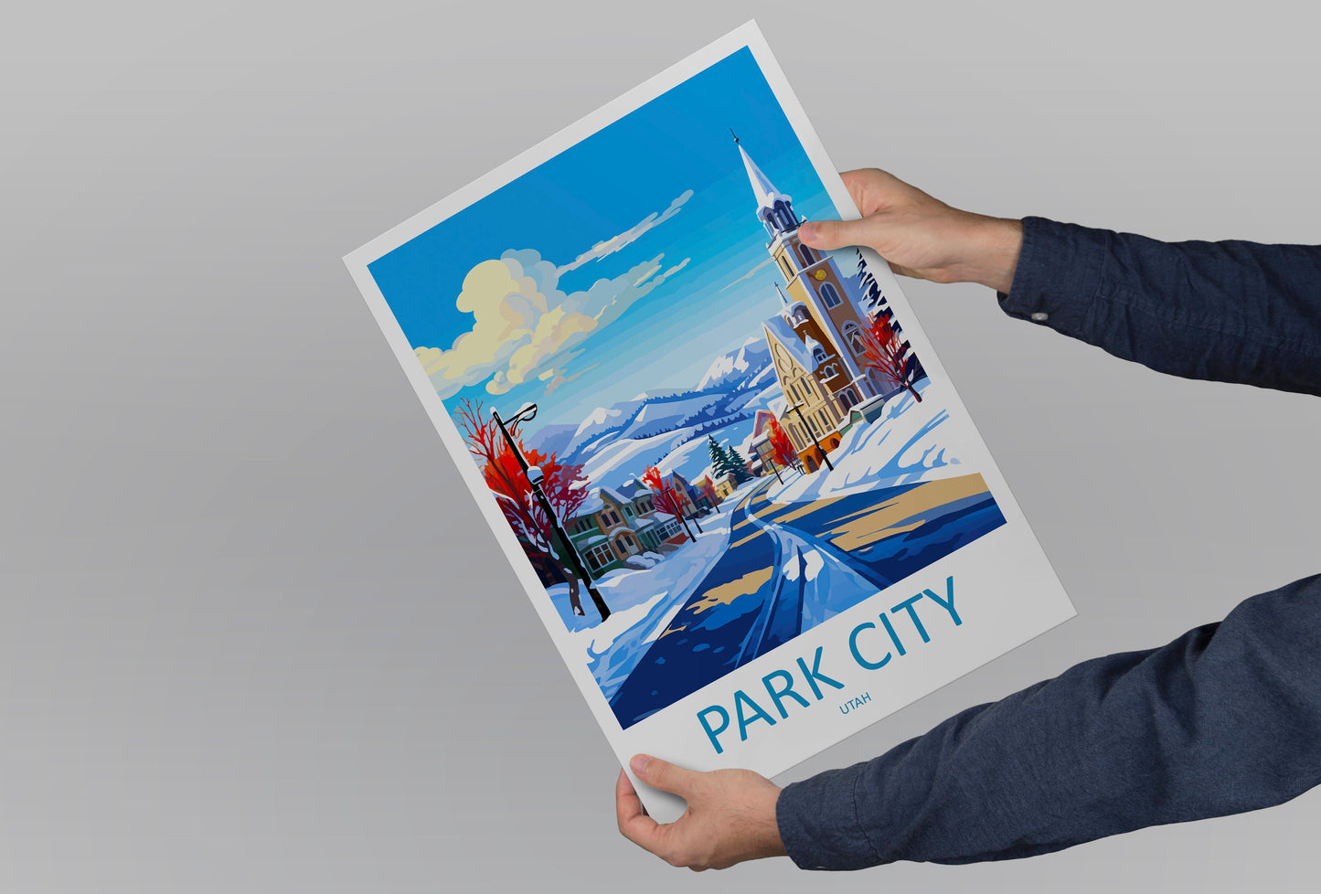 Park City Travel Print Wall Art Park City Wall Hanging Home Décor Park City Gift Art Lovers Utah Art Lover Gift Travel Poster
