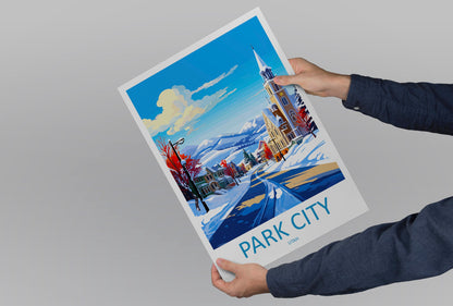 Park City Travel Print Wall Art Park City Wall Hanging Home Décor Park City Gift Art Lovers Utah Art Lover Gift Travel Poster