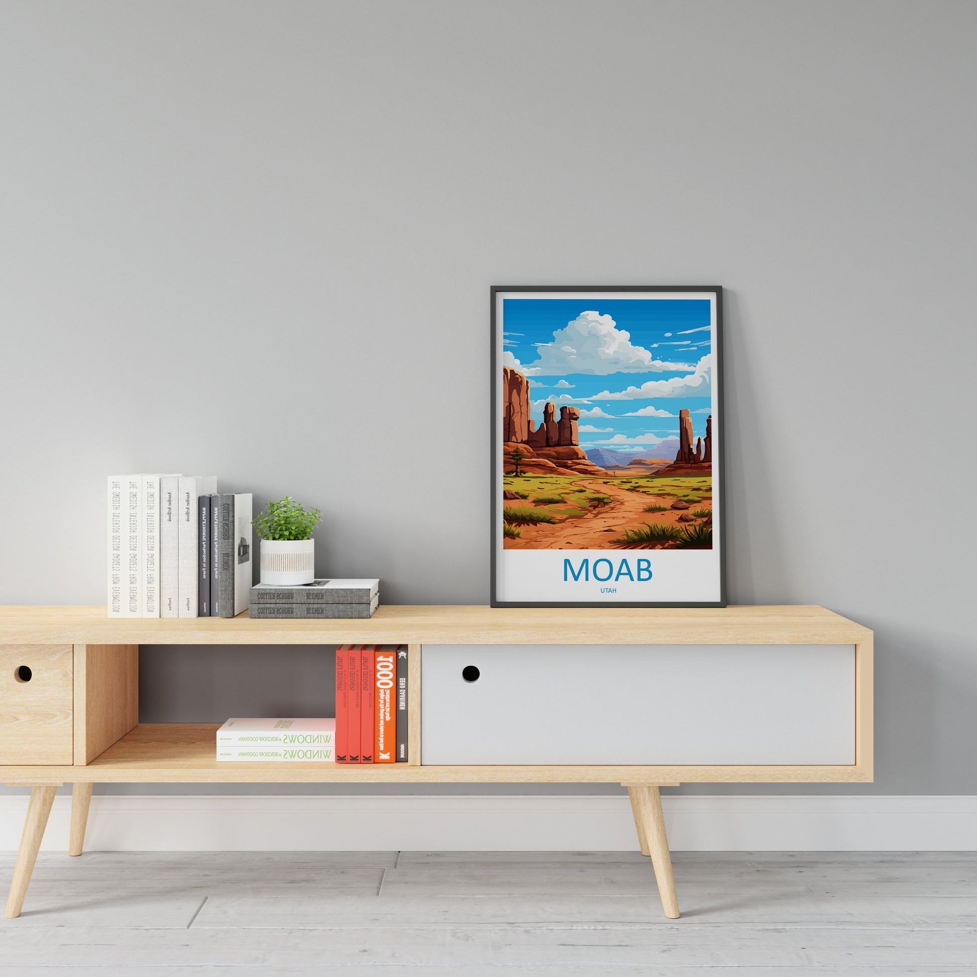 Moab Travel Print Wall Art Moab Wall Hanging Home Décor Moab Gift Art Lovers Utah Art Lover Gift Travel Poster