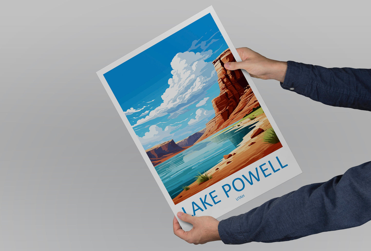 Lake Powell Travel Print Wall Art Lake Powell Wall Hanging Home Décor Lake Powell Gift Art Lovers Utah Art Lover Gift Travel Poster