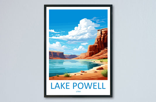 Lake Powell Travel Print Wall Art Lake Powell Wall Hanging Home Décor Lake Powell Gift Art Lovers Utah Art Lover Gift Travel Poster