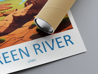 Green River Travel Print Wall Art Green River Wall Hanging Home Décor Green River Gift Art Lovers Utah Art Lover Gift Travel Poster