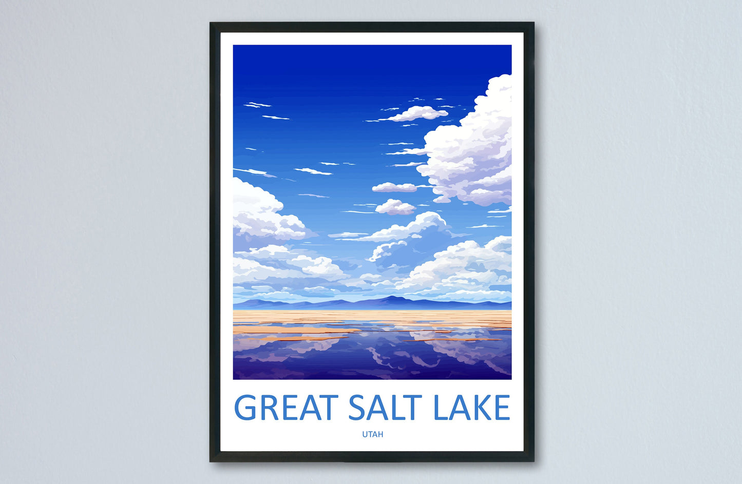Great Salt Lake Travel Print Wall Art Great Salt Lake Wall Hanging Home Décor Great Salt Lake Gift Art Lovers Utah Art Lover Gift