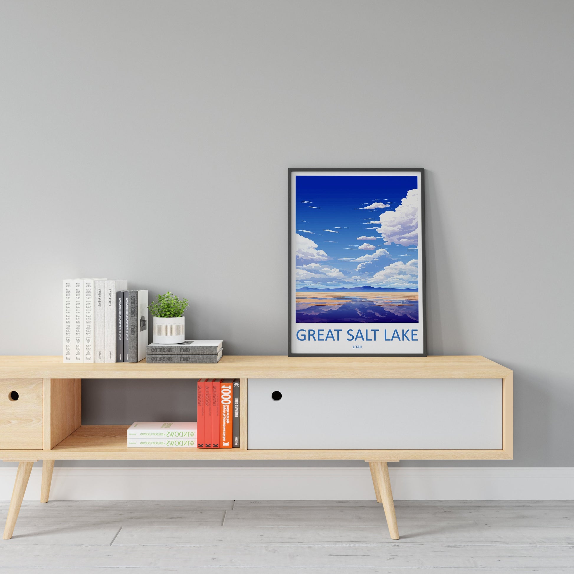 Great Salt Lake Travel Print Wall Art Great Salt Lake Wall Hanging Home Décor Great Salt Lake Gift Art Lovers Utah Art Lover Gift