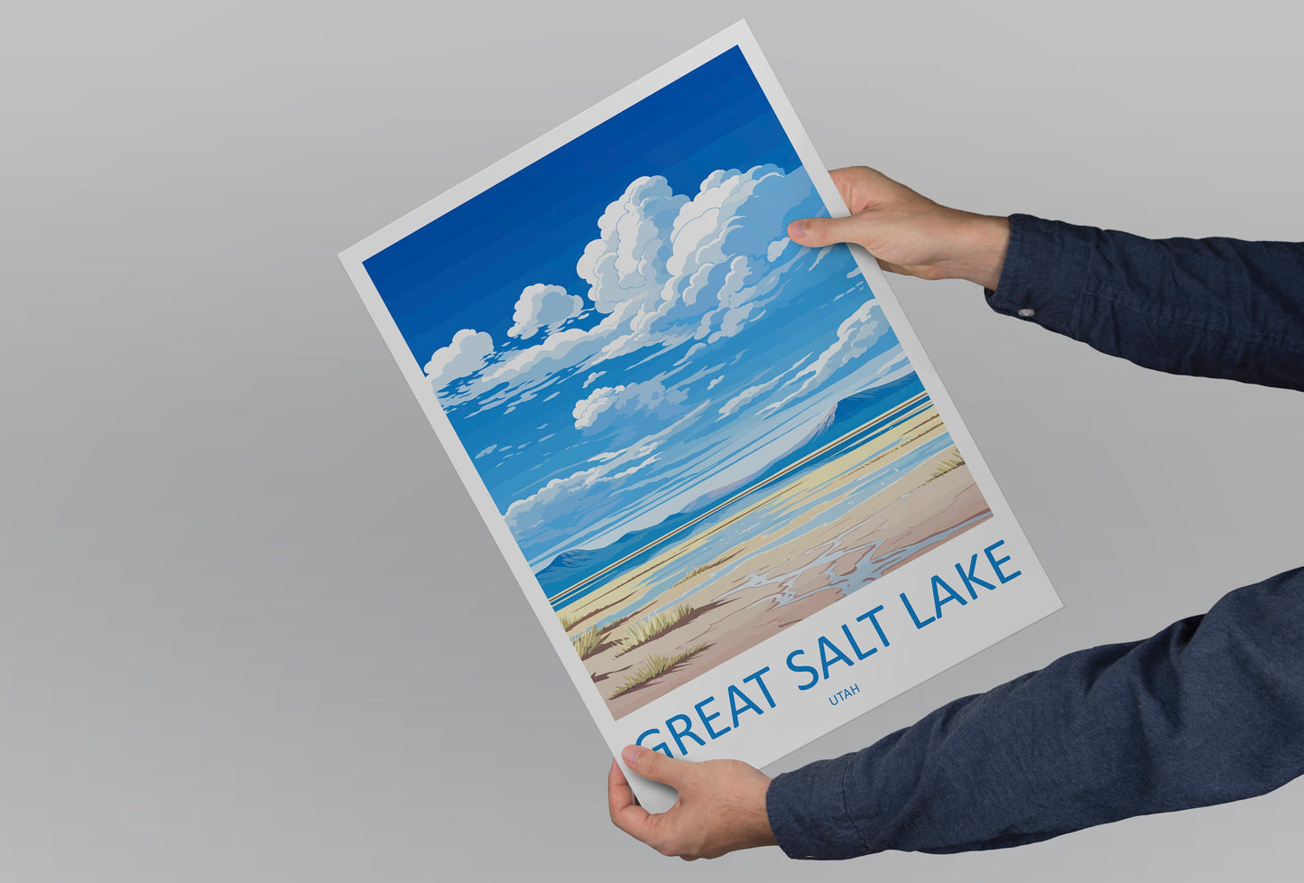 Great Salt Lake Travel Print Wall Art Great Salt Lake Wall Hanging Home Décor Great Salt Lake Gift Art Lovers Utah Art Lover Gift
