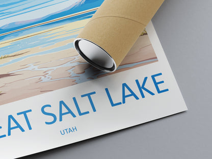 Great Salt Lake Travel Print Wall Art Great Salt Lake Wall Hanging Home Décor Great Salt Lake Gift Art Lovers Utah Art Lover Gift